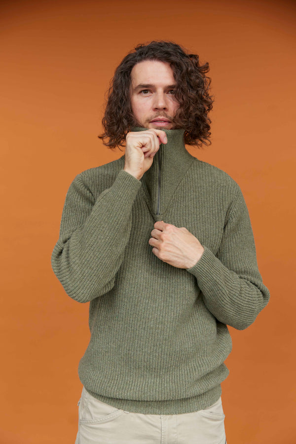 Essential Nautic Sweater mid green